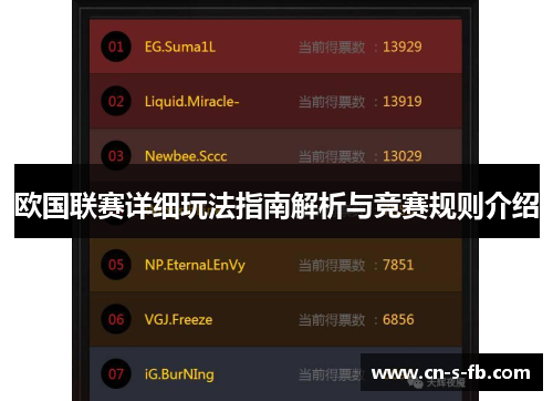 欧国联赛详细玩法指南解析与竞赛规则介绍
